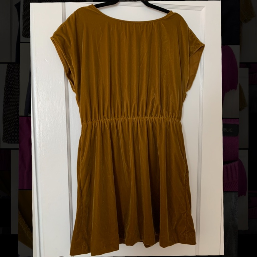 Gold Gap Velour Dress